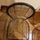 Set of 4 Wrought Iron and Rattan Chairs