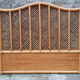 Headboard wood and rattan, braces, vintage, 60s