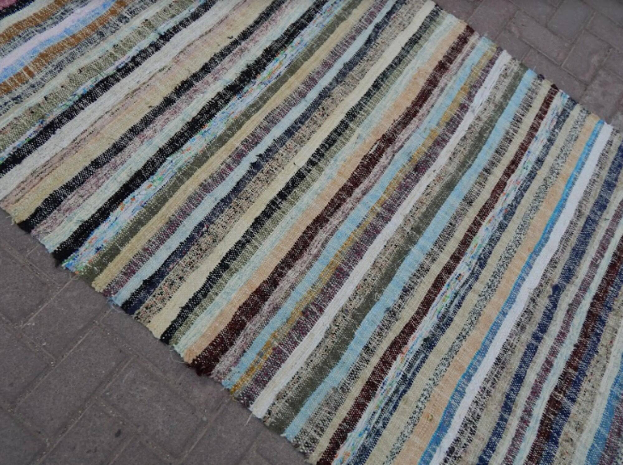 Vintage Turkish hallway rug 120x321 cm