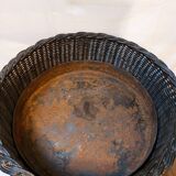 Vintage round tripod planter attributed to Jacques Adnet - 50s/60s