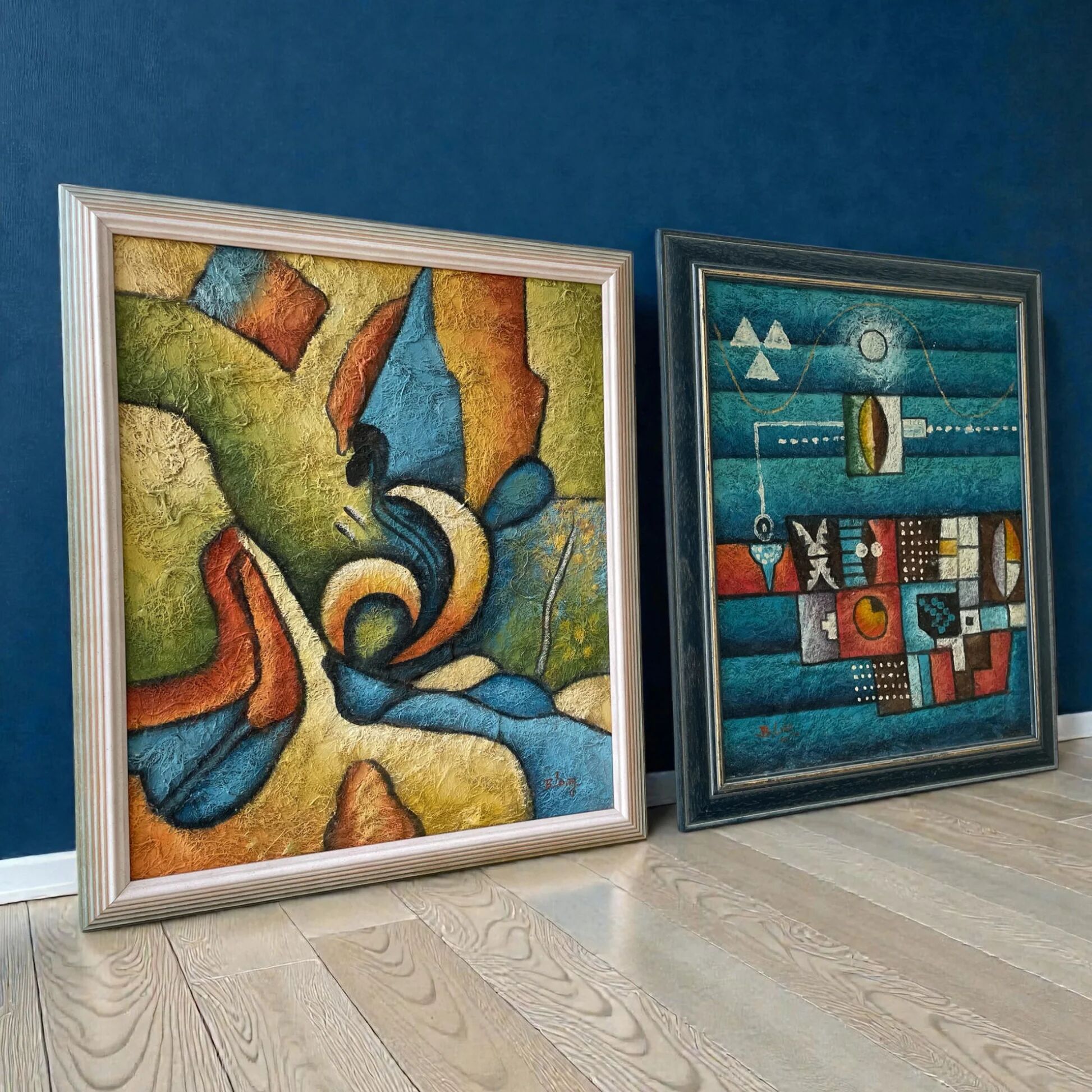 Two mid-20th century paintings by B. Long