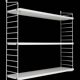 Original String shelf / Kajsa + Nisse Strinning / mid-century modern design / white / 75x80x20cm
