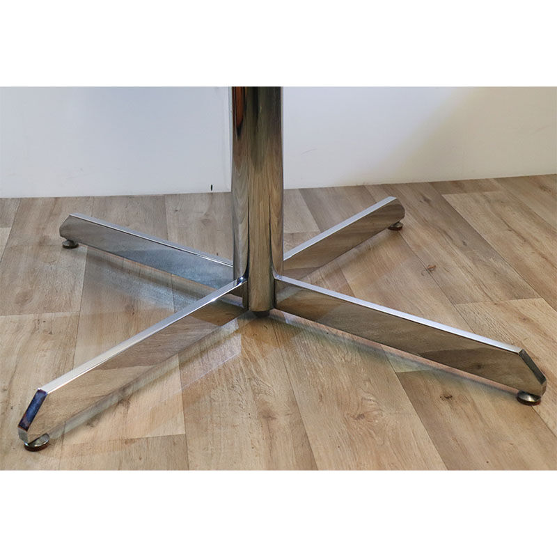 Table de repas vintage roche bobois en marbre et métal 1970