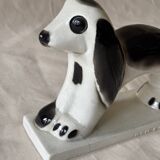 Ceramic dog Geo Condé 1930 Saint-Clement