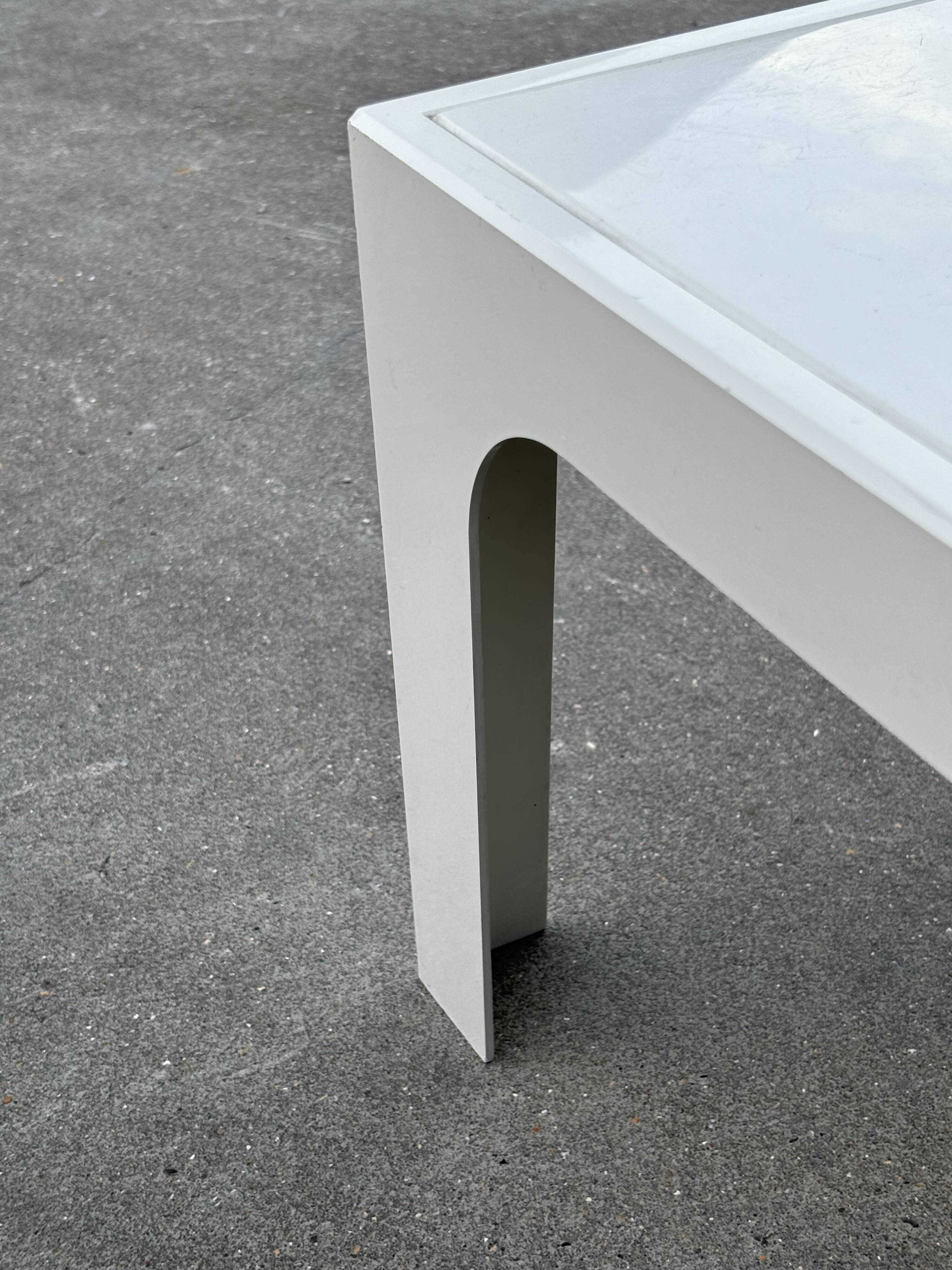 Vintage table with magazine holder, 70s space age