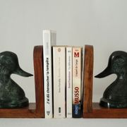Pair of Greenhouse books vintage duck metal and mahogany