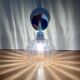 Vintage bubbled glass globe wall light