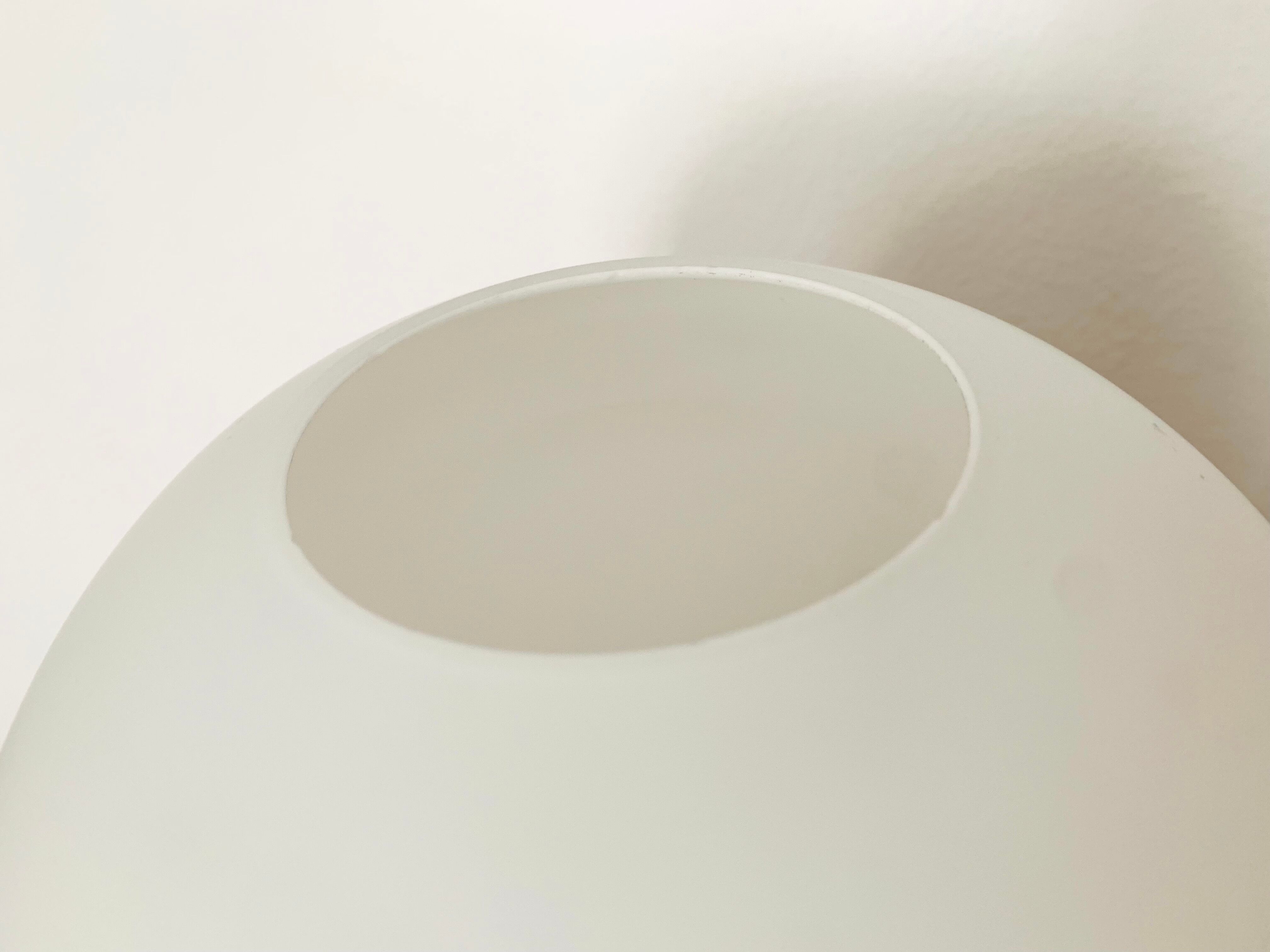 Set of 2 Swedish Opaline Pendant Lamps by Uno and Östen Kristiansson for Lu