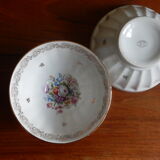 2 French JW porcelain milk coffee bowls