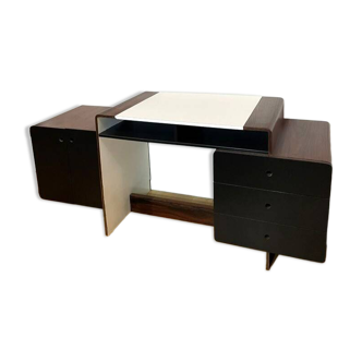 Space Age vintage 1970s desk in wood and black – PM