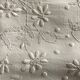 Spring cloth in linen canvas embroidered with daisies 1950