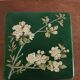 Old green lacquer box floral decoration