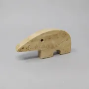 Rare set of 4 mid-century travertine anteater sculptures by Enzo Mari for F.lli Mannelli, 1970s