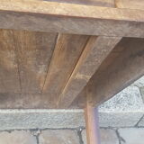 Farm table coffee table with drawers