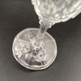 Champagne flutes in worked glass