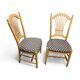 2 x rustic French country cottage side / dining chairs