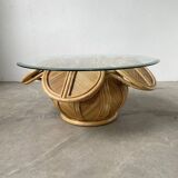 Vivai del sud “flower” rattan coffee table
