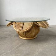 Vivai del sud “flower” rattan coffee table