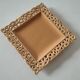 Caramel openwork pocket emptier with lace border
