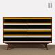 Yellow and black chest of drawers, model U-453, by Jiri Jiroutek, 1960