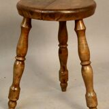Walnut tripod stool