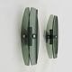 Pair of Italian wall lights Veca Fontana Arte in smoked glass and chrome.