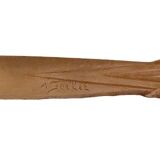 Large art-nouveau letter opener in patinated bronze signed ferlet adolphe-auguste founder barbédienne f