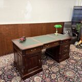 Classic English Desk with Green Inlay