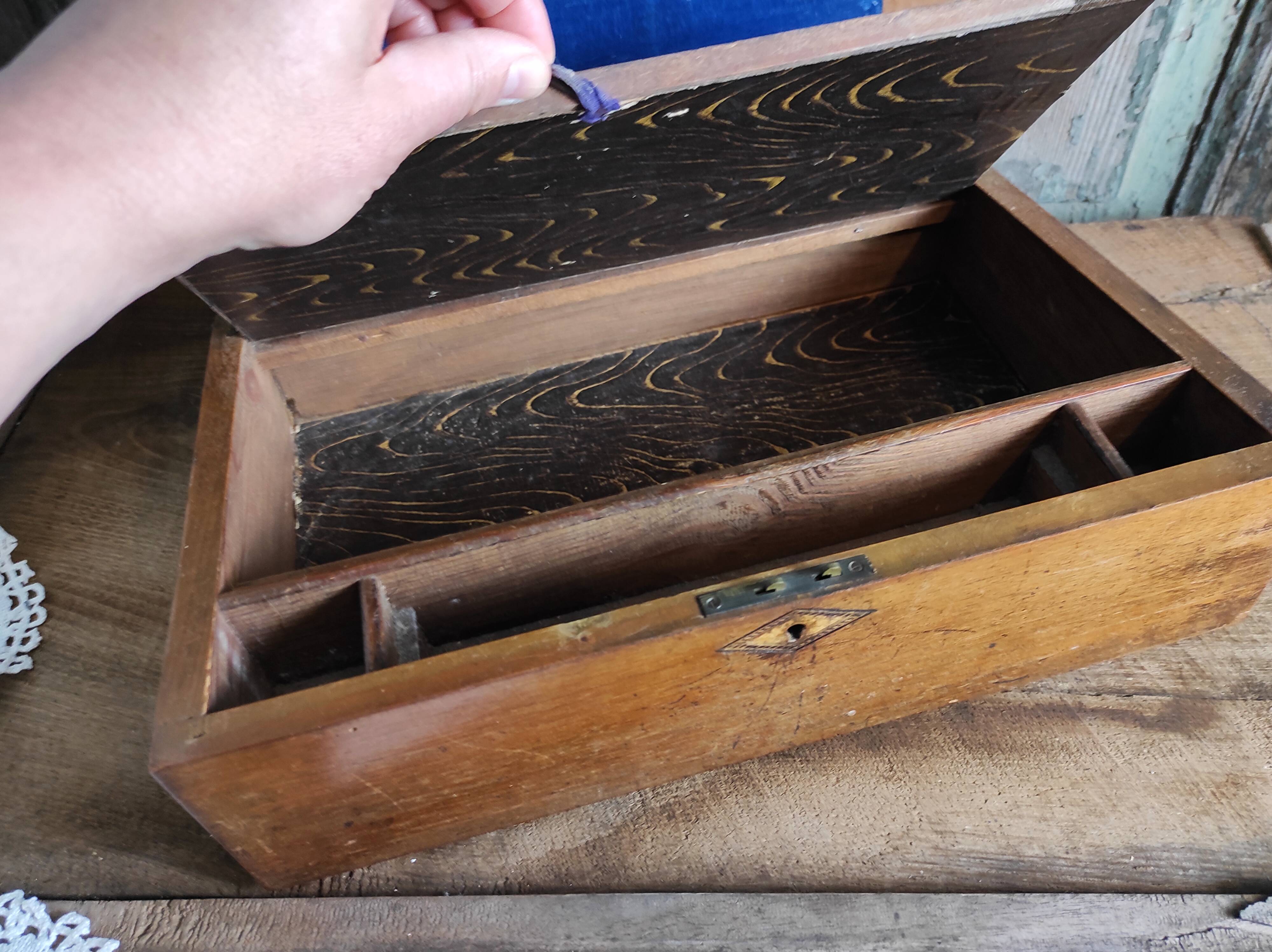 Antique English campaign writing box
