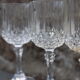4 crystal flutes