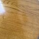 1950s round tripod oak coffee table