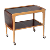 Scandinavian 'Thea' side table in rosewood and laminate, Yngve Ekström