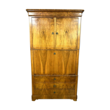 Secretary guillotine era Louis Philippe Charles X in blond walnut circa 1830