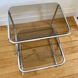 Trundle tables in smoked glass