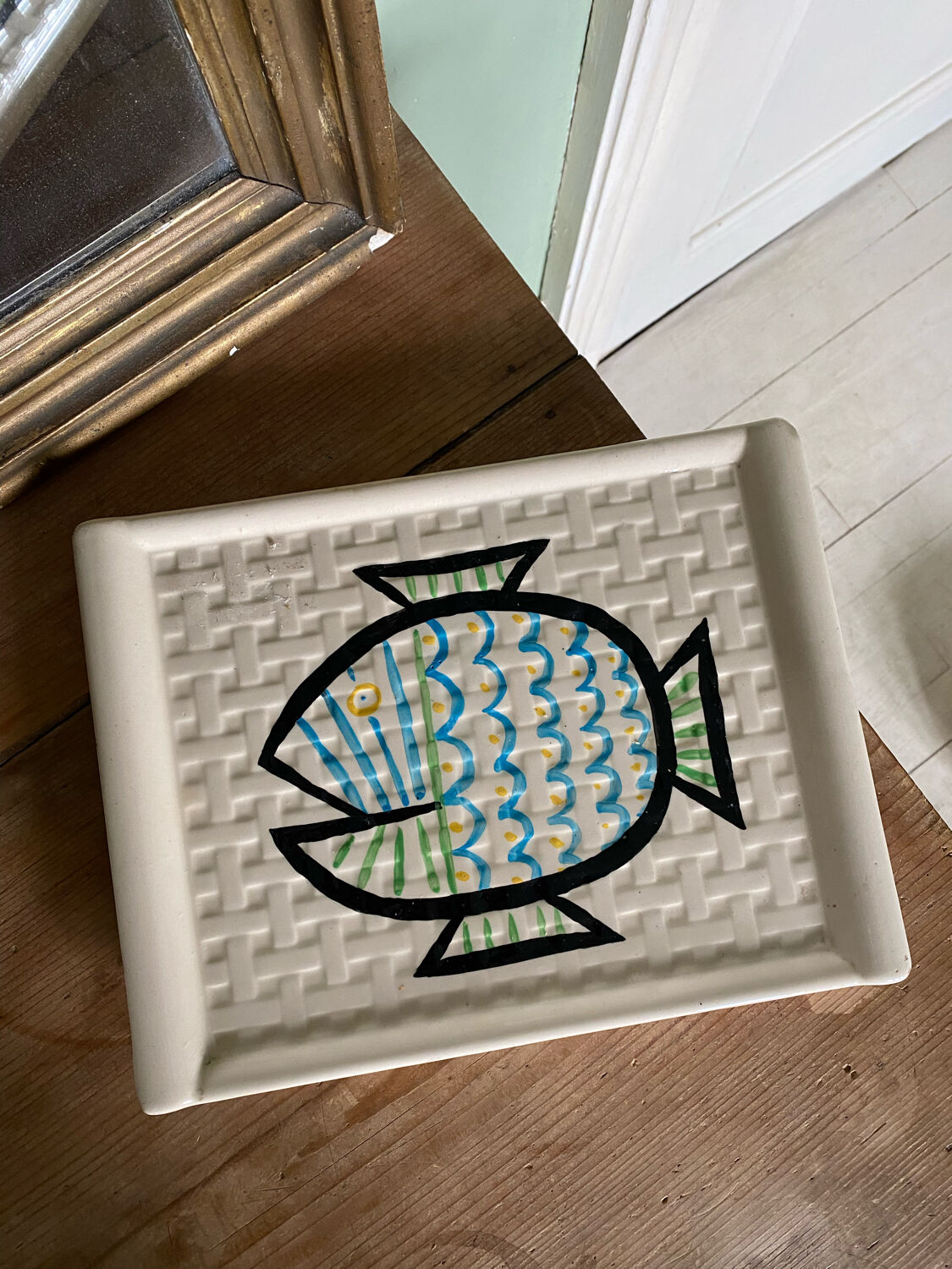 Limoges porcelain fish pattern tray