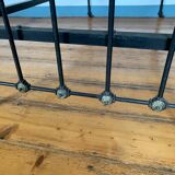 Victorian bed wrought iron and brass