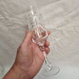St Louis crystal champagne flutes, Gérard model