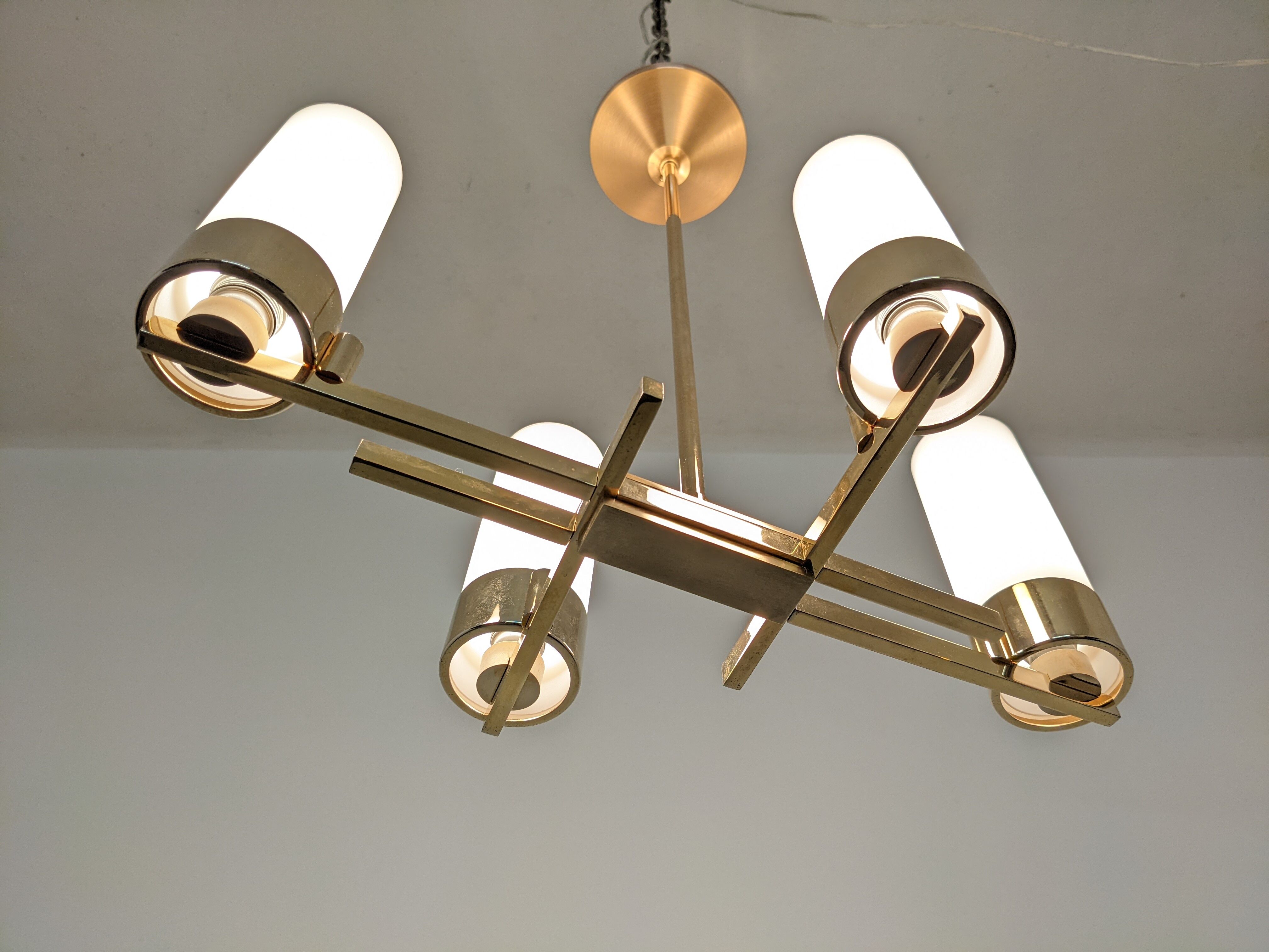 Arlus chandelier with 4 fires from the 50s/60s