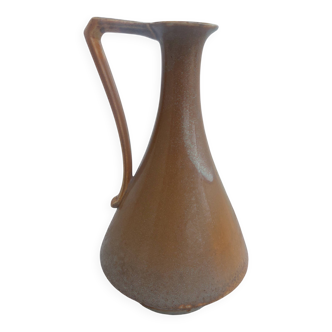 Vintage Fournier-Demars Jug Vase - Ochre Stoneware/Ceramic