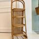 Vintage rattan and cane shelf – 1970s