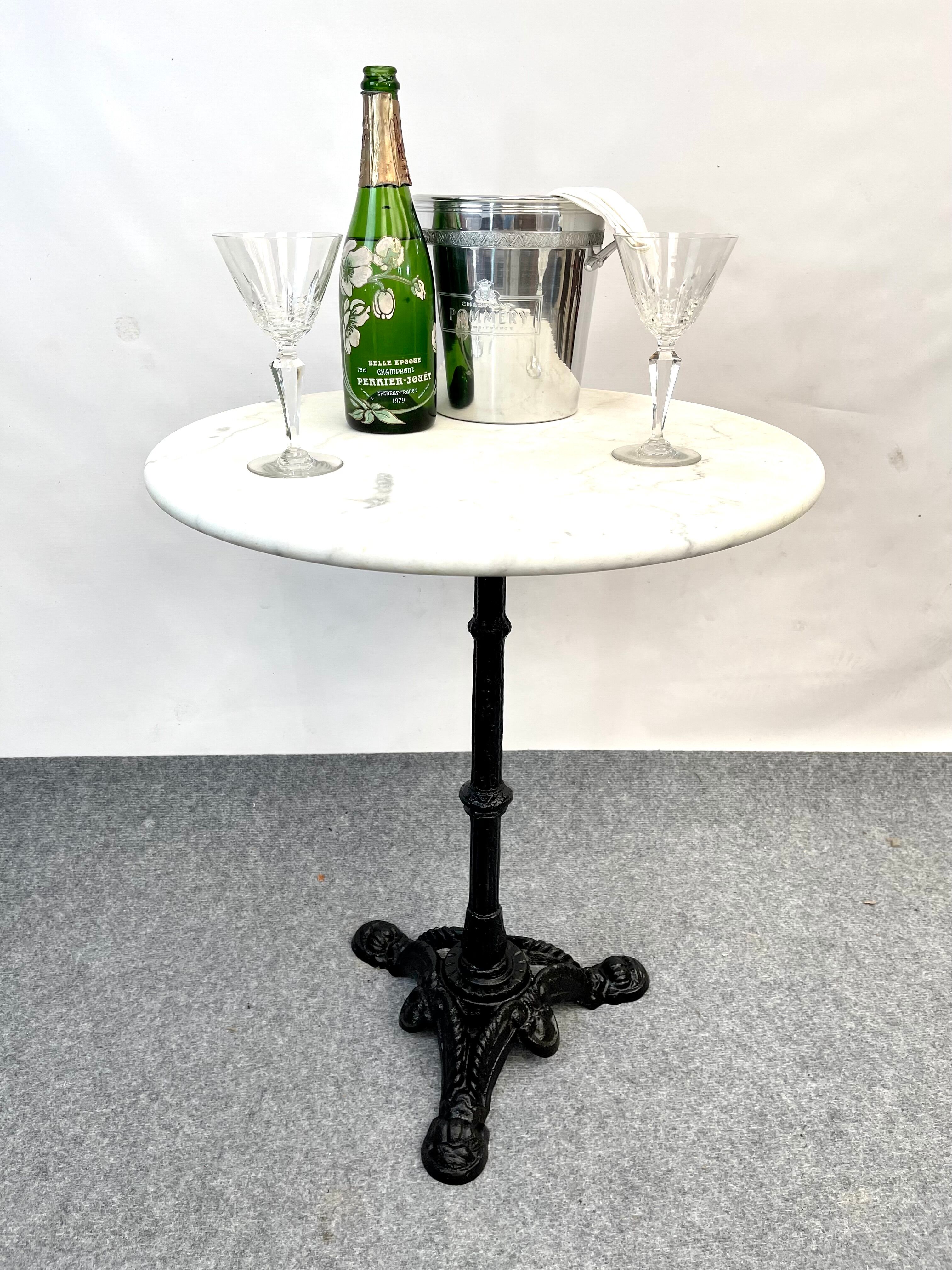 Parisian coffee bistro table marble tray