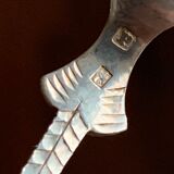 Set 12 teaspoons in solid silver