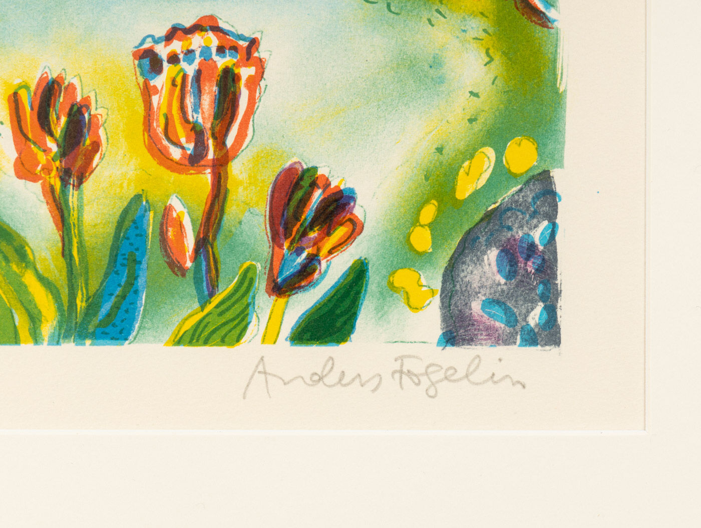 Summer in the Garden, color Lithograph