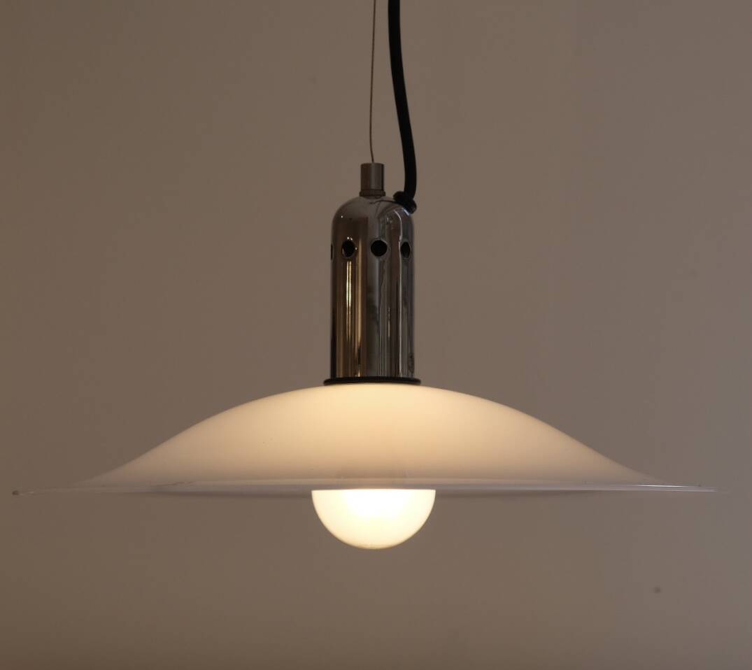 Suspension en chrome et perspex éditeur 9t, Italie 1970