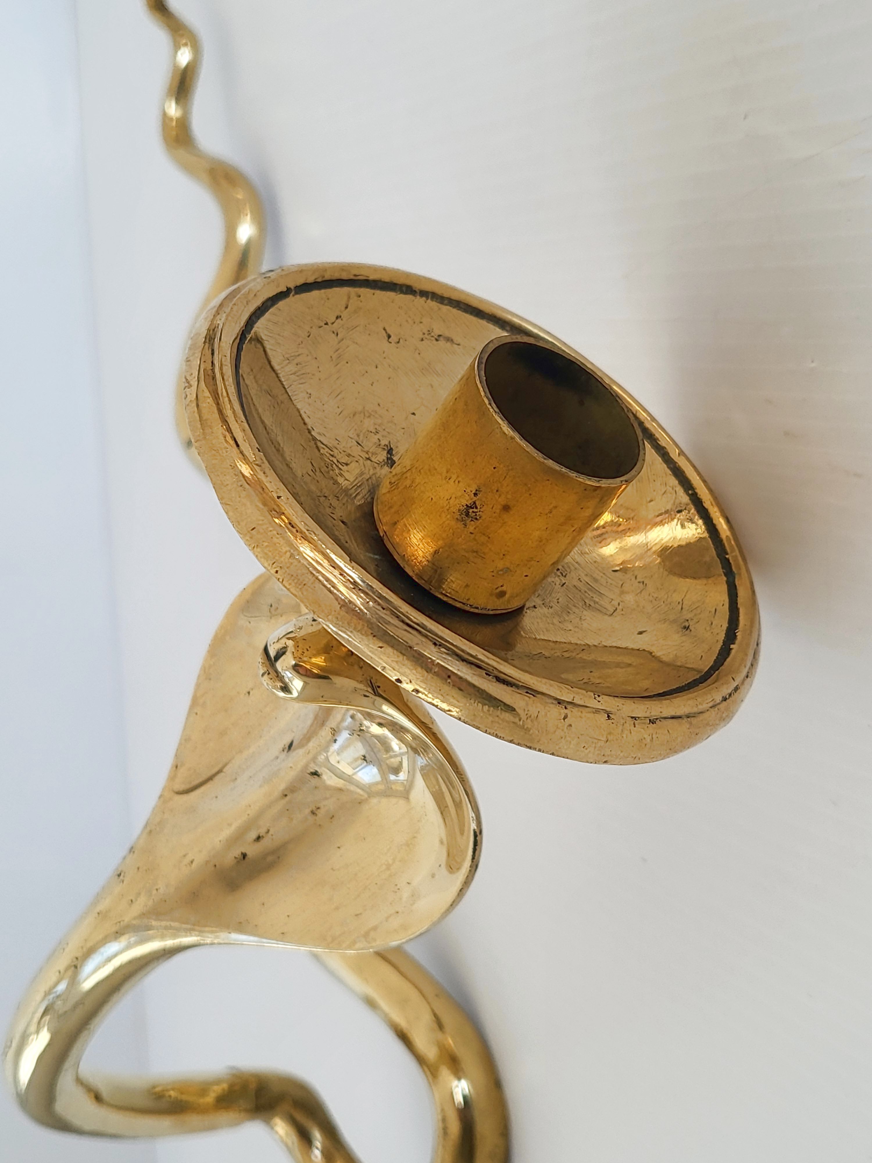 Ensemble de bougeoirs muraux vintage 1970