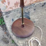 Floor lamp in teak and bronze around 1960
