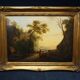 Landscape. Oil on a wooden panel.