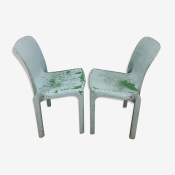 Paire de chaises Artemide "Selene" de Magistretti Vico 1960