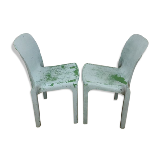 Paire de chaises Artemide "Selene" de Magistretti Vico 1960
