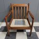 Yellow fabric and wood relax chair 1960s